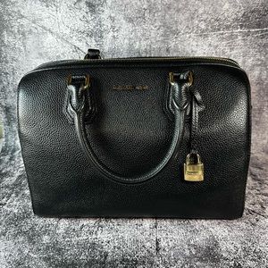 ♥ Michael Kors Black Pebble Leather Mercer Duffle Bag ♥ Like New